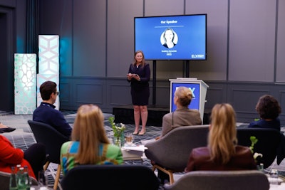 Gretchen Nemechek, the founder and CEO of business consulting firm OPINARI, led 'a powerful master class' that proved to be a highlight of the three-day European ELX Summit, an ELX spokesperson told BizBash.