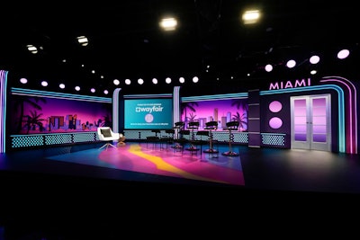 Bravo partnered with agency HudsonGray to produce the first Bravo Fan Fest. The event stage for panels featured a neon Miami-inspired backdrop.