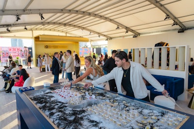 Guests enjoyed raw bar delicacies and other bites from chef Sebastián Vargas of Krüs Kitchen and Los Félix in Miami.