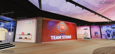 A team store is also available. And yes, it's a replica of the Pistons Team Store at the home arena. Here, virtual customers can 'try on' and purchase official Pistons merchandise.
