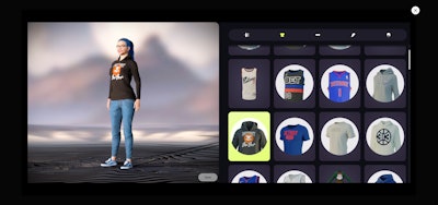 MeetKai's platform allows guests to dress their avatar for the occasion—and there's plenty of jerseys and athletic, Pistons-themed apparel to choose from.