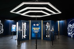 The holographic uniform photo op featured a rotating uniform with the fan’s name.