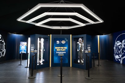 The holographic uniform photo op featured a rotating uniform with the fan’s name.