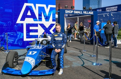 American Express' space invited fans to put their F1 skills to the test with trivia, explore custom livery designers, access premium giveaways, and more.