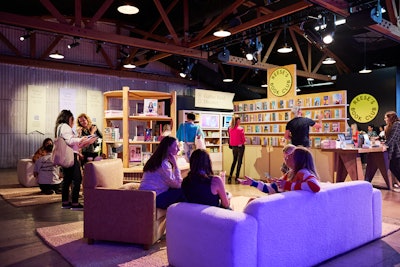 The space, which was outfitted with comfortable couches, allowed guests to engage with some of their favorite authors through book signings and meet-and-greets, while also recharging and getting inspired in between panel sessions. All books were available for sale in partnership with the female-founded Zibby’s Bookshop. Hello Sunshine worked with experiential agency Mirrored Media on the event. See more: How Hello Sunshine Made a 1,250-Person Gathering Feel Like a Close-Knit Community