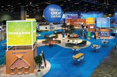 At Workday Rising 2019 in Orlando, creativity thrived in unexpected breakout moments, keeping the 13,000 attendees engaged throughout the large-scale conference. Produced by George P. Johnson Experience Marketing, highlights of the event included the MeetUp Café, where prescheduled topic-focused meetings fostered connection, and the Feedback Lounge, where attendees shared opinions via Post-it notes. For a more introspective pause, the Reflection Room offered meditation, yoga, and sound baths—proving that even at large events, intimate and thoughtful spaces can make a big impact. See more: Most Innovative Meetings 2020: #1 Workday Rising