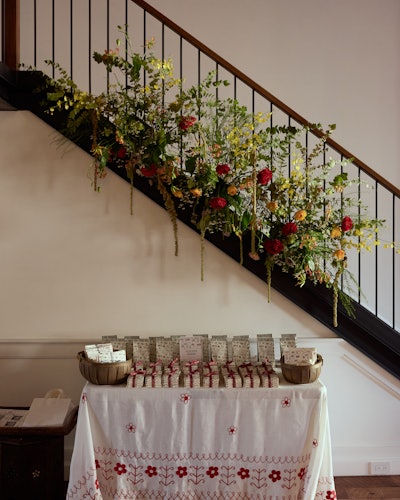 The breakfast was hosted at Tuck Shop co-founder Sarah Michler’s apartment. Michler’s fireplace served as the heart of the event, which is where guests gathered to fill out a Tuck Shop New York City Favorites card to celebrate their favorite local spots for coffee, brunch, boutique shopping, sweet treats, cocktails, and more in a nod to the brand’s home base in New York City.