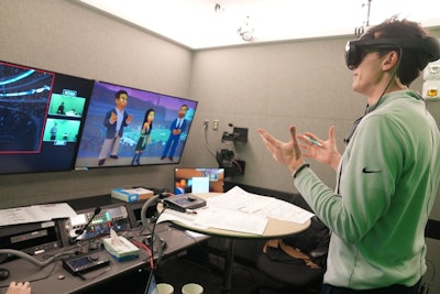 During the Monday Night Football game, announcer Drew Carter provided the play-by-play.