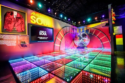 Another buzzy activation from 2019 was House of BET. The cable channel took over Atlanta’s North Event Center with an immersive experience that offered a variety of programming and sneak peeks of upcoming shows. The experience, which was produced and designed by Team Epiphany, included an installation inspired by American Soul, a new series at the time that told the story of Don Cornelius’ dance show, Soul Train. The area featured a 1970s-theme dance floor and a giant disco ball. Read the full 2019 recap: Super Bowl LIII: 27 Ways Brands Took Over Downtown Atlanta