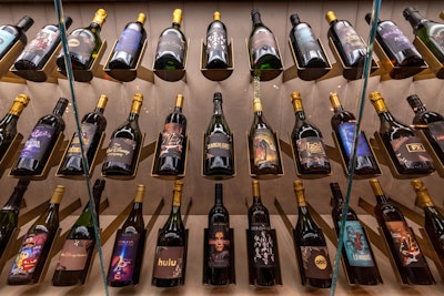 A sprawling wine case was filled with branded bottles to commemorate the evening. The event also featured a photo booth by Classic Photo Booth and music by DJ Daisy O'Dell.