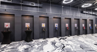 Scents coordinating to different NBA teams were put on a sleek display that Prow said instantly sparked curiosity about the Aroma360 brand. “As a PR executive, so much of the work happens behind the scenes—crafting campaigns and promoting launches—without directly witnessing the results. Seeing these real-time interactions and how they translated into sales was especially rewarding,” he told BizBash.