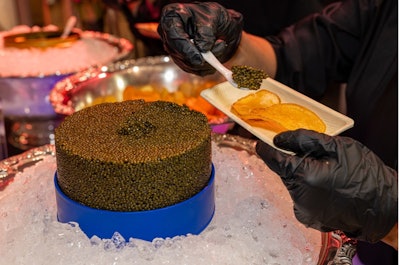 'This was the big hit of the whole party!' she says of the caviar dish.