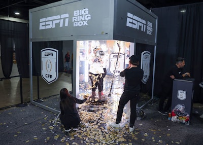 At Playoff Fan Central, fans could pose with a version of the Big Ring in a 360-degree photo booth.