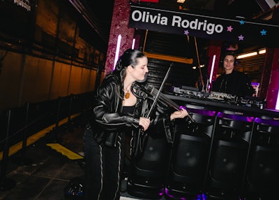 DJ Beau Cruz and DJ Kharisma mixed Rodrigo’s most popular tracks, which were overlaid with a performance by local violinist Emily Simone.