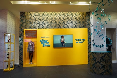 HOUSE OF PEACOCK was dripping in “Easter egg fashion items” Analog created specifically for the pop-up, Kaye said, pointing to a bow tie sculpture made in honor of Amber’s iconic style on The Amber Ruffin Show, and a custom 3D-printed snake in an ode to Peacock’s hit sitcom Killing It.