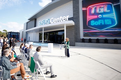 An outdoor plaza at SoFi Center is often utilized for partner activations, fan experiences, press conferences, and more.