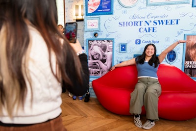 One of Mohsenin's most memorable events is this series of pop-ups Cash App produced with pop star Sabrina Carpenter.