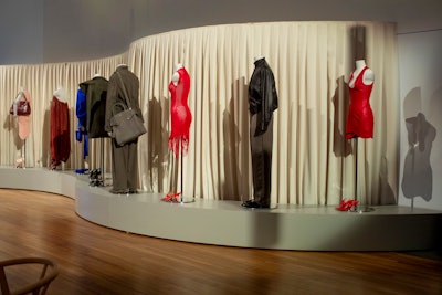 Guests enjoyed a meal at a 60-seat chef table, with linens carefully selected to match a display of the Ferragamo spring collection. The event's guests were some of the first to see the collection pieces in person in the U.S.