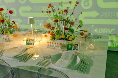 Scent vials representing each dish were found at each place setting.