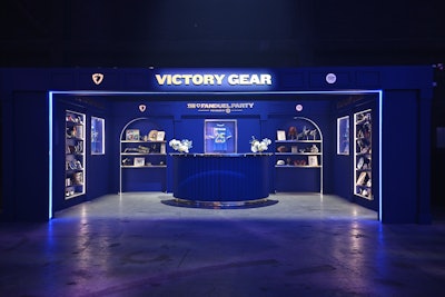 The party also had a 'Victory Gear' section with merchandise.