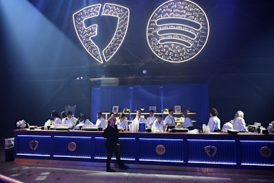 AUX—Spotify’s in-house music agency—produced the event for the second year in a row. Design highlights included a logo display made from footballs.