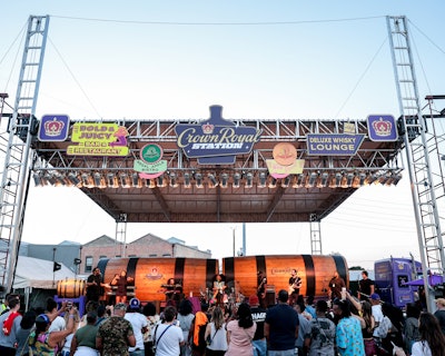 A highlight was the Crown Royal Big Rig at center stage, where hundreds of guests enjoyed always-on live music.