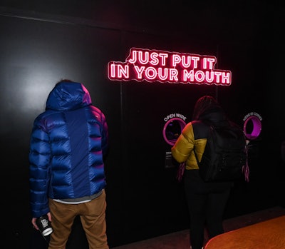 Guests were greeted with tasting windows where they could grab a small bite.