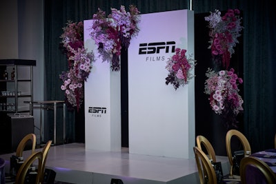 Event sponsor ESPN Films activated with this popular floral photo op.