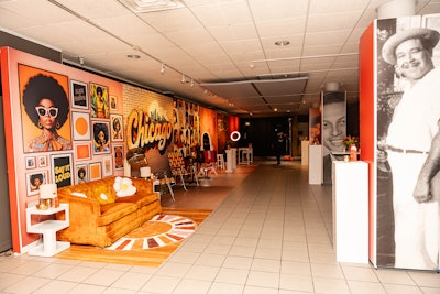 Filled with vintage furniture and props, the throwback vignettes provided interactive photo opportunities for guests.