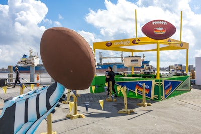 Another sponsor, Crock-Pot, introduced its own Big Game Sunday Celebrity Cook Off, where football legends served their tailgate dishes to a panel of judges. The brand also hosted a tailgate experience, where they handed out two custom tailgate dishes for free.
