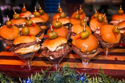 Burgertinis from chef Ryan Leonard of American Social Bar & Kitchen were popular for photographing.
