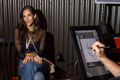 Schweid & Sons offered guests digital caricatures as an event keepsake.