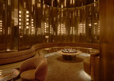 The Pinky Ring was designed by Bruno Mars in collaboration with design studio Yabu Pushelberg; it's meant to evoke an old-school Las Vegas penthouse suite. The gold-tinted lounge also includes a specialty bar program and regular live entertainment from renowned musicians and DJs, all curated by Mars himself. One unique twist that furthers the space's ultra-exclusive vibe? Guests aren't permitted to use their phones inside the venue.