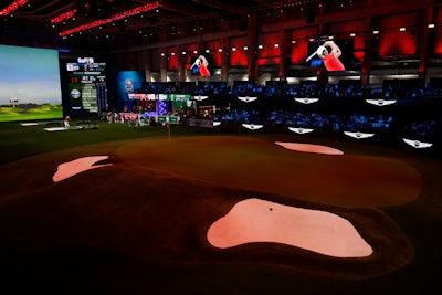The indoor arena allows TGL to weave in familiar sporting event elements that fans from a broader group than the traditional golf audience might recognize, like a light show that's immediately prompted by the results of the golf action.