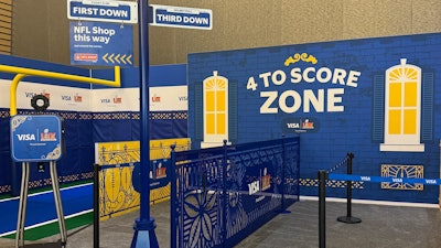 In addition to its role as presenting sponsor of the NFL Shop at the Super Bowl Experience, Visa activated with a space inspired by the vibrant spirit of New Orleans and the four 'downs' of football. Designed by 160over90, the “4 to Score Zone” featured an interactive Mardi Gras-themed photo op, a locker room setup for fans to 'put their game face on' with eye black and temporary tattoos, surprise giveaways, and appearances by Fred Warner and Justin Jefferson.