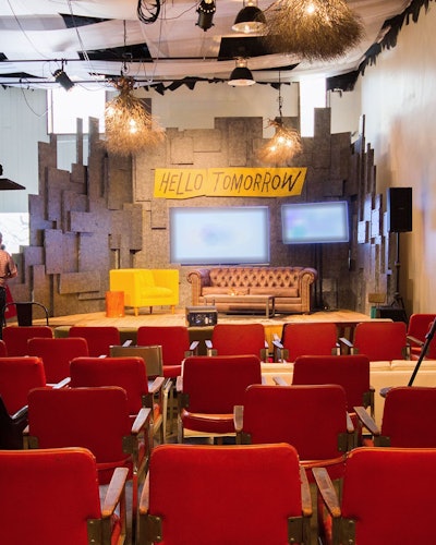 One of Remington's most memorable events is MediaCom’s 'The Salon' at SXSW. 'The theme was 'Hello Tomorrow,' and we intentionally chose a venue that felt a bit outdated, then infused it with futuristic elements to create a juxtaposition,' she says.