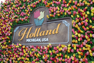 The Holland section featured a take-home poster and tulip and a flower wall photo opportunity.