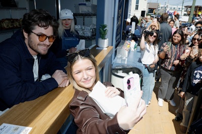 Nashville local and American Eagle brand ambassador Chase Stokes greeted fans at the activation.