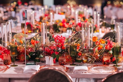 “We aimed to create an ambiance that stayed true to a monochromatic theme, incorporating deep forest greens paired with rich reds, accented by pops of marigold and chartreuse,” noted Reegan Houston, MVD's assistant vice president of global creative production.