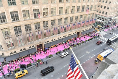 The Marvelous Mile was a milelong pink carpet event celebrating the season five premiere of Amazon Prime Video’s The Marvelous Mrs. Maisel.