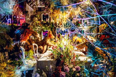 The top winner in the Floral category went to Jennifer Designs for 'Welcoming Wildlife Home.' The whimsical exhibit featured large animals and insects crafted from plant materials gathered at a dining table. It was meant to highlight the crucial role of wildlife in maintaining a healthy ecosystem and demonstrate how thoughtful plant choices and habitat creation support biodiversity and ecological balance. 'There were personality tests that went along with the exhibit, so some audience engagement was involved,' says Pearsoll. 'This told a pollinator story, so it was relatable and featured all kinds of little quality touches. It was just executed really well.'