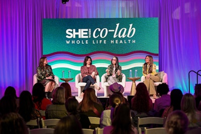 The attendance numbers matched Skey’s sentiments. The event galvanized over 6,000 visitors, up from 4,700 last year, opening its doors to public online registrants while prioritizing SXSW badge holders. The panel roster included celebrities, thought leaders, and medical experts like Katie Couric, Naomi Watts, Chelsea Handler, Scott Galloway, Dr. Jessica Shepherd, and Dr. Pooja Lakshmin, while activations abounded. Among the free activations were Lifeway Foods, who supplied daylong samples; Alloy Women’s Health’s coffee cart with a “shot' of menopause advice; Edward Jones’ headshots and portrait studio; and plusOne’s sexual health giftings. SHE Media partnered with Austin-based contractors Independent Event Creatives to co-produce and lead audiovisual.