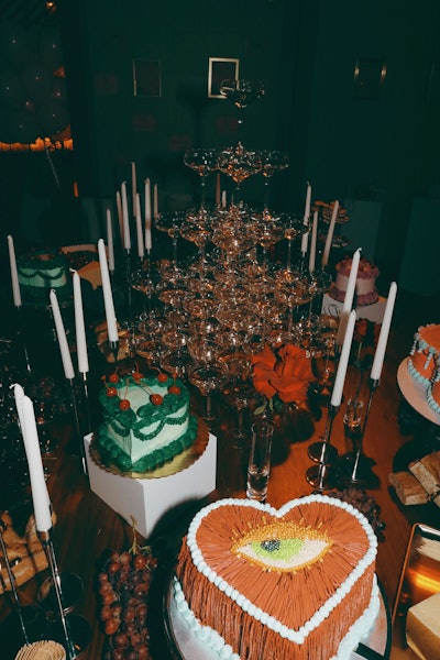The elaborate tablescape was one of Woody's favorite touchpoints of the night.