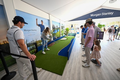 Morgan Stanley donated $5,000 for each eagle or double eagle carded by the pros during the tournament as part of the Eagles for Impact program. Plus, this year, eagles made in the fan tent also counted toward an additional donation.