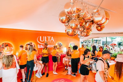 At last year's Lollapalooza in Chicago, Live Nation produced Ulta Beauty’s House of Joy, where guests could get rocker-style glam. Complimentary services included hair tinseling, temporary hair color, and makeup application at the “Glow Bar.” See more: Lollapalooza 2024: 10 Pitch-Perfect Brand Activations From Ulta, T-Mobile, M&M'S, and More