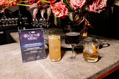 Custom cocktails featured additional nods to 1980s and 1990s talk shows.