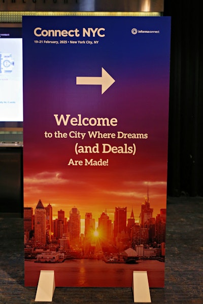 Event signage leaned into the spirit of New York.