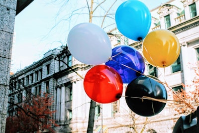 'I think we all may have crazy balloon stories,' says Kayla Jennings-Rivera, founder and creative director of Studio KJR. 'Have you ever popped 500-plus balloons in one sitting? Just put some headphones in, grab those sharp scissors, and watch your fingers!'