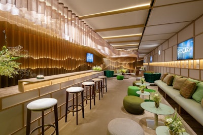 The room 'depicts landscapes devoid of fences where native species are returning to the wilderness, and nature is restoring their habitat,' according to a Rolex press release.