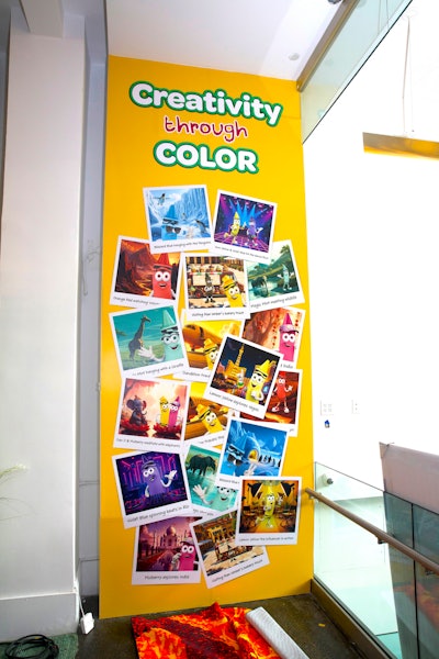 Each crayon character was assigned a different global region.